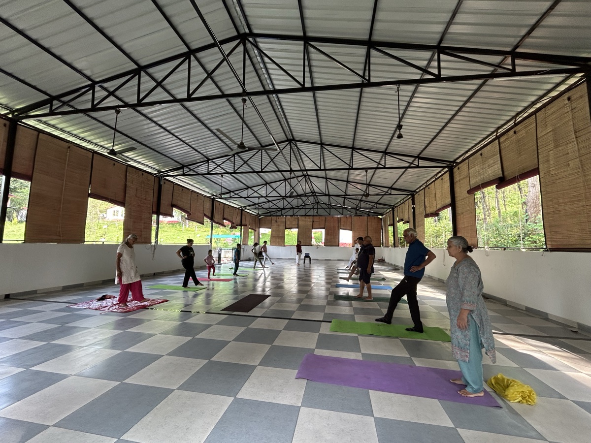 Meditation and inner stillness practice at the yoga ashram